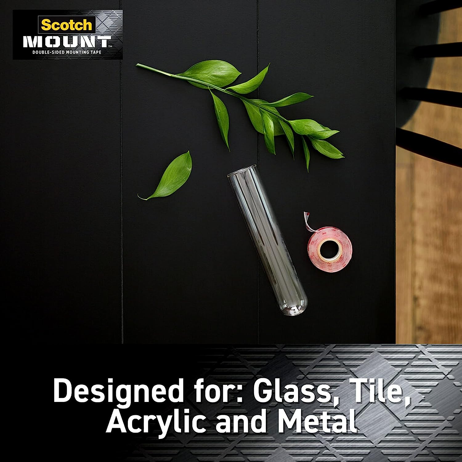 3M Double Sided Tape, Clear Mounting Tape, 1 Roll Adhesive Tape, 1 in x 450 in Wall Tape - Image 5